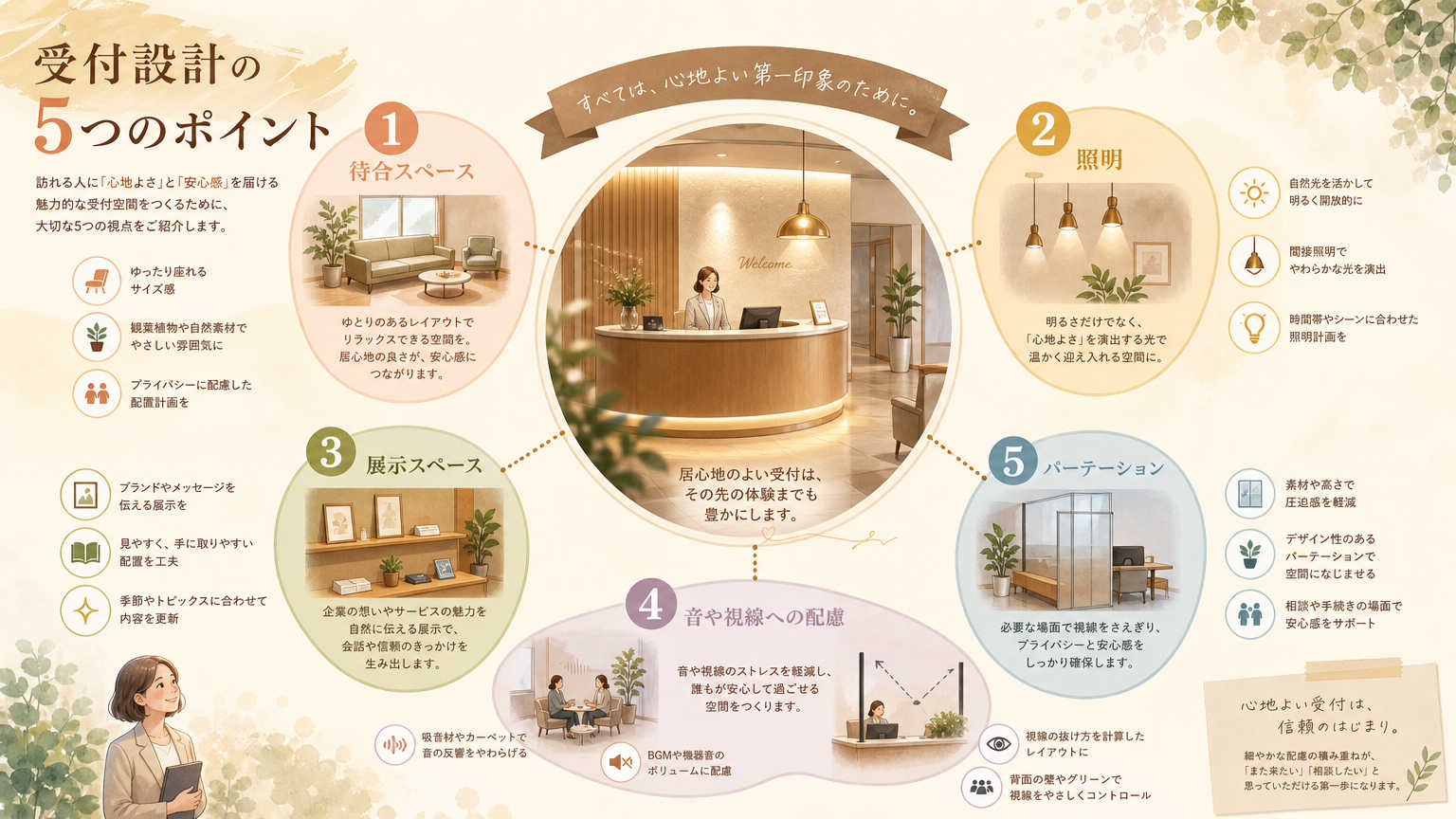 受付レイアウトの基本を活かした設計ポイント
